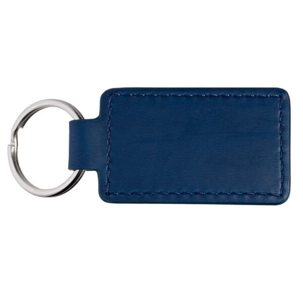 Tuscany™ PU Leather Rectangle Keychain Thumbnail