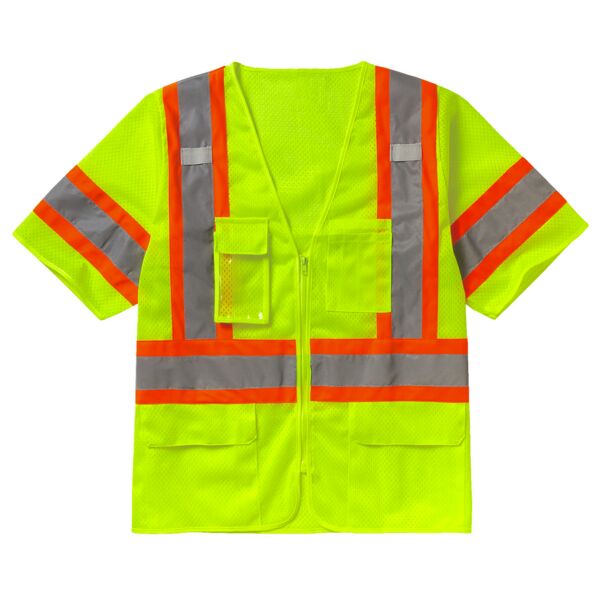 Class 3 Deluxe Mesh Safety Vest, Zipper Front Thumbnail